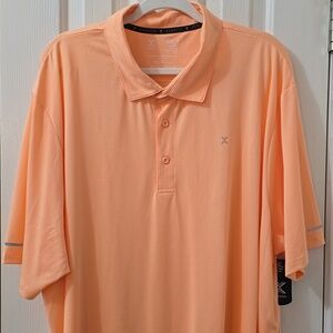 XERSION BRAND MEN'S BIG AND TALL TANGERINE SHORT SLEEVES POLO SHIRT SIZE 3XLT